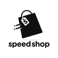 shopping Borsa, in linea negozio logo design vettore