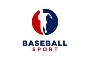 lettera o baseball logo icona vettore modello.