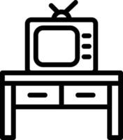 vettore design tv tavolo icona stile