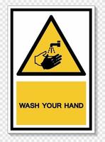 lavarsi la mano segno simbolo, illustrazione vettoriale, isolato su sfondo bianco etichetta. eps10 vettore