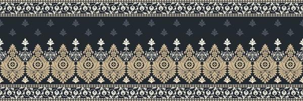 etnico modello. bandana Stampa. seta collo sciarpa o fazzoletto. design per saree, patola, sari, dupata, tessile. piastrella modelli. azteco stile. floreale Vintage ▾. boemo indiano motivo stile. vestiario. vettore. vettore