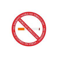 Maggio 31st mondo no tabacco giorno bandiera design. fermare fumo manifesto per malattia avvertimento. no fumo cartello. vettore