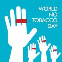 Maggio 31st mondo no tabacco giorno. no fumo giorno consapevolezza. fermare Fumo campagna. vettore illustrazione.