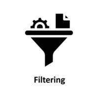 filtraggio vettore solido icone. semplice azione illustrazione azione