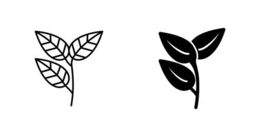 le foglie vettore icona