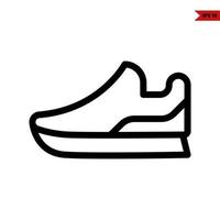 icona della linea di scarpe vettore