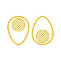 immagine di vettore di design piatto arte linea di uova