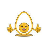emoticon uovo di Pasqua con sorriso affronta immagine vettoriale