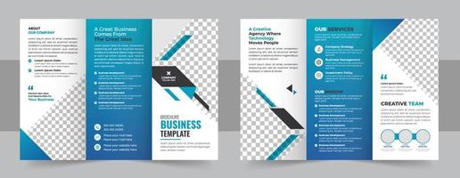 trifold opuscolo design modello per il tuo azienda, aziendale, attività commerciale, pubblicità, marketing agenzia e Internet attività commerciale vettore