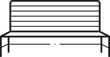 icona linea per panca in metallo vettore