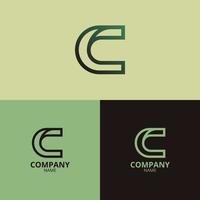 il c lettera logo modello con un' miscela di buio verde e sbiadito verde pendenza colori quello siamo elegante e professionale, è Perfetto per il tuo azienda identità vettore