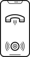 icona della linea per la chiamata sull'altoparlante vettore