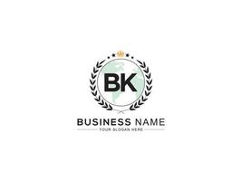 professionale bk attività commerciale logo, unico bk logo lettera vettore icona