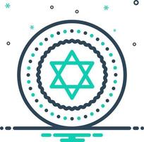 mescolare icona per ebrei vettore