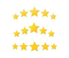 cinque stelle icona impostare. stelle valutazione revisione icona impostare. vettore illustrazione