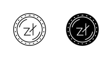 zaloty moneta vettore icona