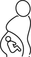 icona linea per la gravidanza vettore