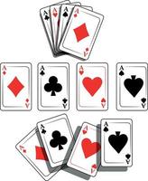 quattro assi, giocando carte vettore
