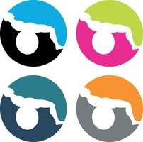 logotipo concetto per aerobico e fitness classi vettore