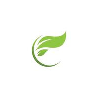 loghi di foglia verde ecologia natura elemento icona vettore