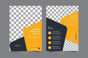 2 sided aziendale attività commerciale aviatore modello design. a4 carta taglia. per marketing, promozione, pubblicizzare, pubblicazione, copertina pagina vettore