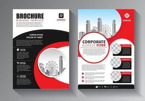 modello di business flyer rosso vettore