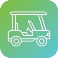golf carrello vettore icona stile