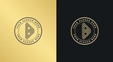 B lettera logo, pendenza logo, lusso logo, moderno logo vettore