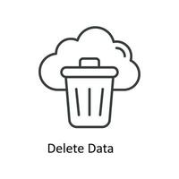 Elimina dati vettore schema icone. semplice azione illustrazione azione