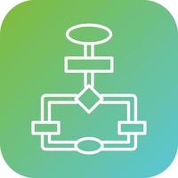 diagramma di flusso vettore icona stile