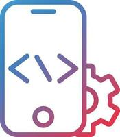 vettore design mobile codifica icona stile