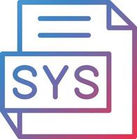 vettore design SYS icona stile