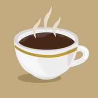 caldo caffè tazza icona vettore