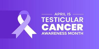 testicolare cancro consapevolezza mese sfondo o bandiera design modello celebre nel aprile. vettore