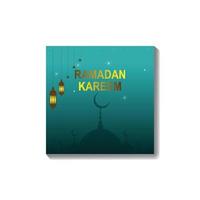 Ramadan kareem sociale media gratuito modello design. vettore