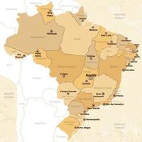 brasile nazione carta geografica vettore