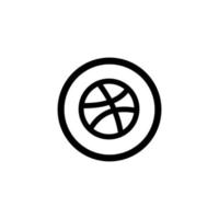 Dribbble icona design. Dribbble logo vettore. Dribbble simboli. sociale media icone design vettore