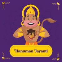 hanuman jayanti banner template design vettore