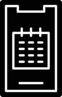 vettore design mobile calendario icona stile