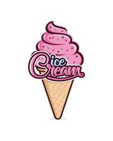 vettore di design logo gelato