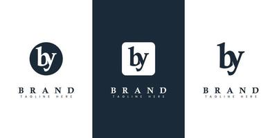 moderno e semplice minuscolo di lettera logo, adatto per qualunque attività commerciale con di o yb iniziali. vettore