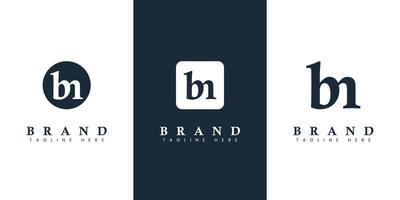 moderno e semplice minuscolo bn lettera logo, adatto per qualunque attività commerciale con bn o nb iniziali. vettore