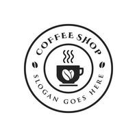 caffè negozio logo design illustrazione vettore