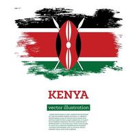 Kenia bandiera con spazzola colpi. indipendenza giorno. vettore