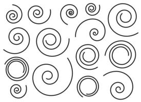 mano disegnato scarabocchio spirale vettore