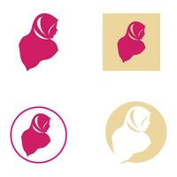 hijab logo semplice design vettore