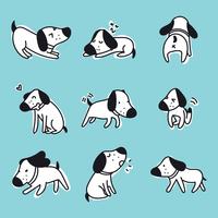 Set di un cane con diverse emozioni