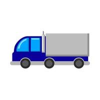 camion vettore illustrazione piatto stile blu colore per etichetta