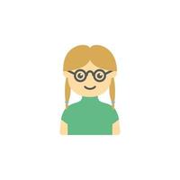 avatar di ragazza colorato vettore icona