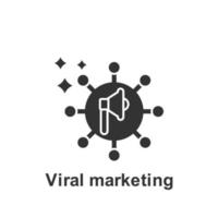 in linea marketing, virale marketing vettore icona
